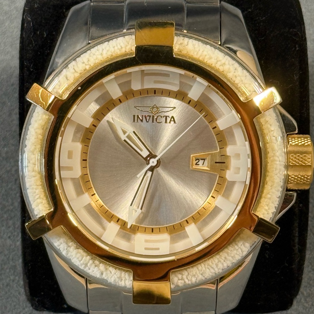 ThermoGlow Men Model 42343 - Men's Watch Quartz Two-Tone Silver and Gold